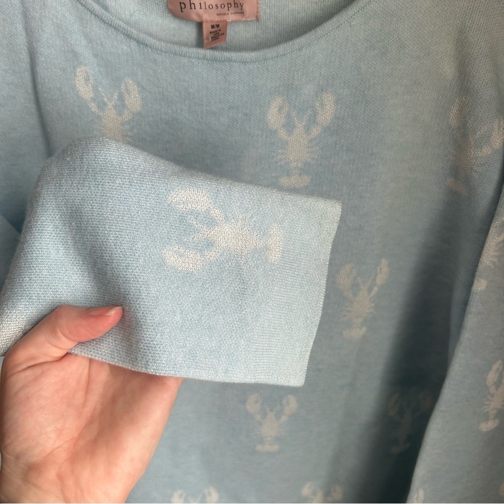 Philosophy Light Blue Lobster Sweater - Picture 5 of 7